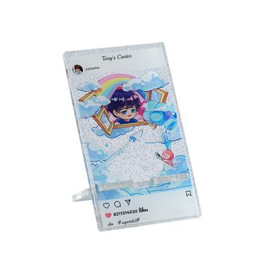 China Waterproof No MOQ Cartoon Anime Plastic Custom Desk Acrylic Cell Phone Holders Stand for sale