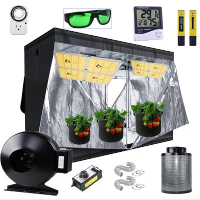 China Easily Assembled Size 240*120*200cm Led Grow Tent Kits Commercial Hydroponics Grow Lighting Lightweight Indoor Tent for sale