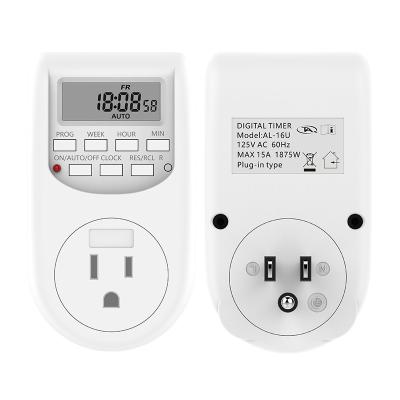 China 110-125V Easily Assembled Smart Digital Switch USA Plug In Electronic Weekly Timer Switch for sale