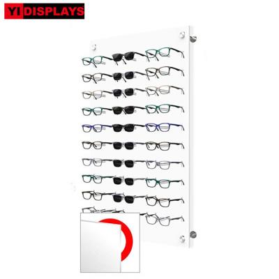 China Advertising.etc Eyewear Display Acrylic Wall Mounted Eyewear Display Eyewear Optical Shop Display for sale