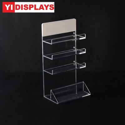 China Durable Custom Acrylic Optical Acrylic Cosmetics Shelf Wallet Display Rack for sale