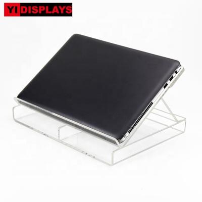 China Retail Store Laptop Display Clear Acrylic Acrylic Fit Laptop Stand Holder for sale