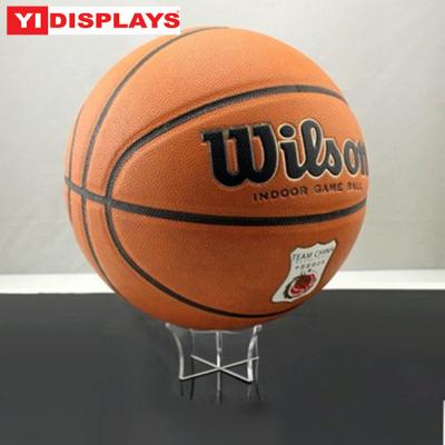 China Store/Home/Gym Clear Acrylic Rack Soccer Ball Basket Rack Ball Display Stand Ball for sale