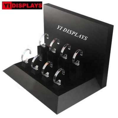 China Retail Store Acrylic Watch Display Showcase Watches C-Ring Watch Rack Display for sale