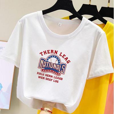 China High Quality QUICK DRY Cotton Organic Print Clothing Street Pure White T-shirt Printing Women's T-shirt for sale