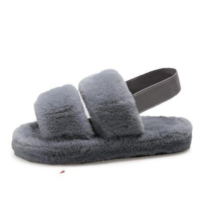 China Cushioning New Women's Shoes Thick Soled Soft Plush Wool Slippers Heel Strap Home Women's Shoes for sale