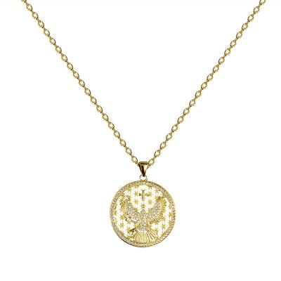 China Wholesale Vintage Style New Dubai Ladies 18k Gold Plated Elegant Fashion Jewelry Pendant Necklace for sale