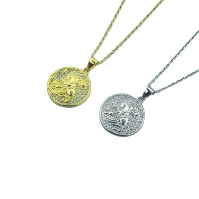 China 2022 New CLASSIC New Design Stylish Fashion Personalized Round Gold Plated Necklace for sale