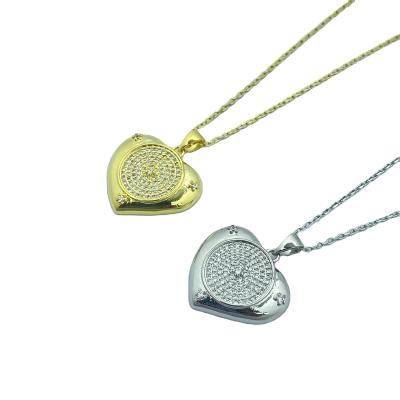 China 2022 New Arrival CLASSIC Gold Plated Zircon Party Luxury Heart Pendant Necklace for sale