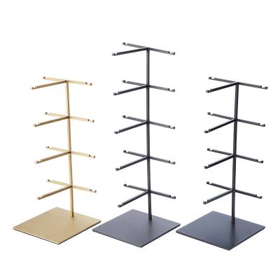 China Customization Factory Luxury Metal Glass Display Rack RTS Wholesale High Quality Solid Wood Display Stand For Glasses for sale