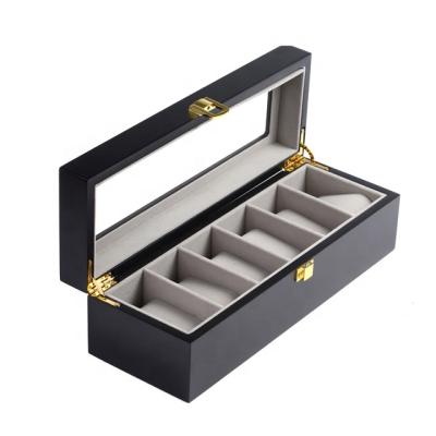 China For High Quality Custom 6 Slots Multi Watch Packaging Boxes Mens Watches Luxury Wooden Watch Box for sale