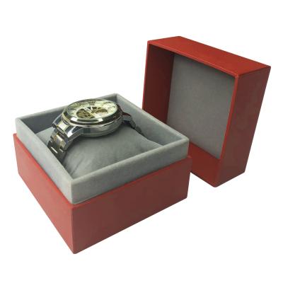 China High-end factory wholesale logo watch custom printed luxury paper watch box gitf red packing cardboard paper for sale