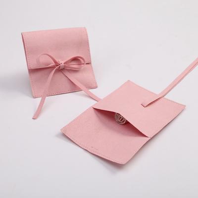 China Jewelry Packing SUNDO Logo Luxury Jewelry Pouch Box Custom Made Packaging Microfiber Envelope Flap Package Pouch for sale