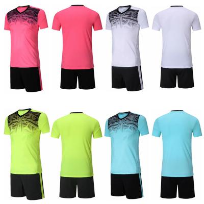 China 2019 New Design 100% Polyester Quick Drying Breathable Cheap Soccer Uniform Set for sale