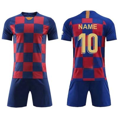 China Hot sell popular design football club custom soccer uniform jersey set 2019 2020 for sale