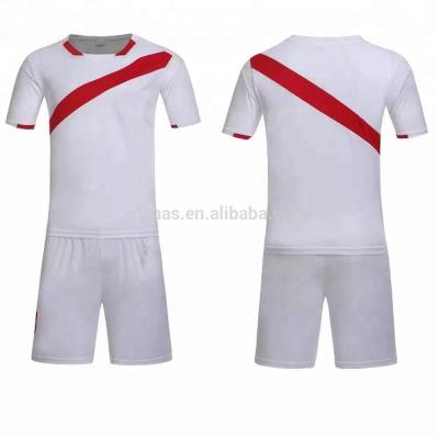 China Jersey de fútbol blanco de Perú y rojo casero de encargo barato en venta