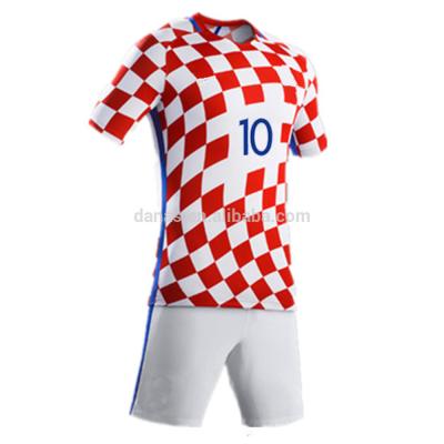 China Euro New 2016/2017 Top Quality Custom Red and White Club Team Soccer Jersey Free Shipping to Croatia for sale