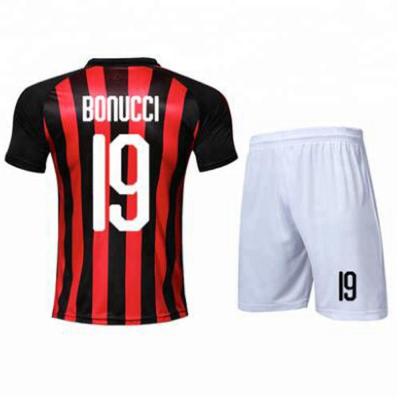 China Free shipping to milan 2018-19 soccer jersey home football shirt for sale