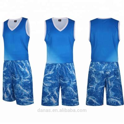 China New Fashion Sublimation Mesh Polyester Quick Dry Basketball Jersey for sale