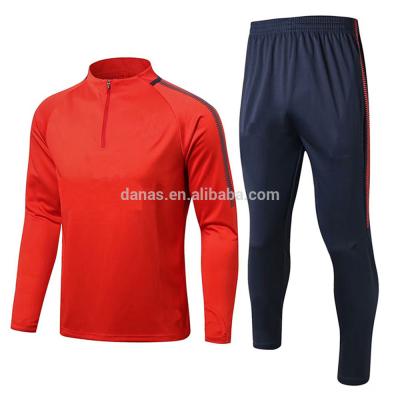 China Latest design 100% polyester sports soccer tracksuits for sale