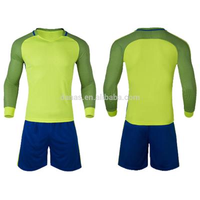 China Polyester cheap plain soccer jersey long sleeve uniforms for sale