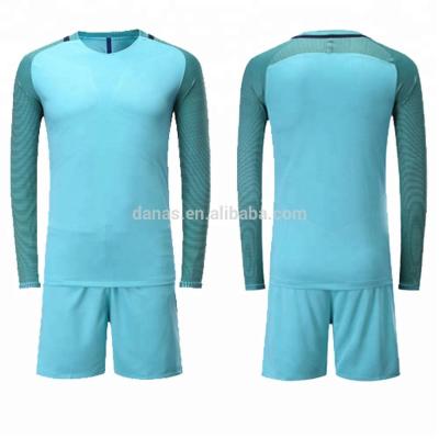 China Custom Your Own Best Design Blue Soccer Jersey Long Sleeve for sale