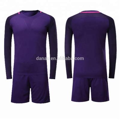 China Blank Long Sleeve Cheap Purple Soccer Jersey Team Sports Uniform Football for sale