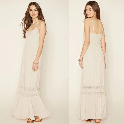 China 2018 hot selling woven maxi featuring floral lace for elegant women for sale