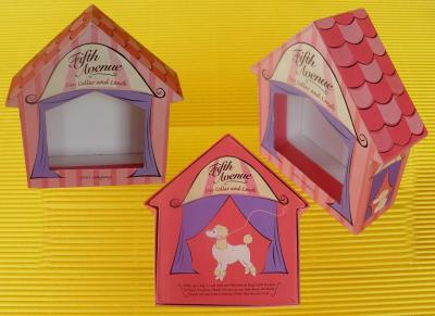 China House Shaped Box - Dog Scaf Personalized Packaging Boxes with Windows Opening for sale