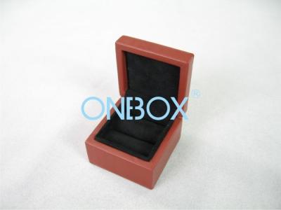 China Real leather ring packaging boxes , luxury jewelry light box with high end for sale