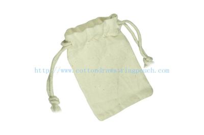 China Customized Logo Cotton Drawstring Pouch , Nature Eco-friendly Food Drawstring Pouch for sale