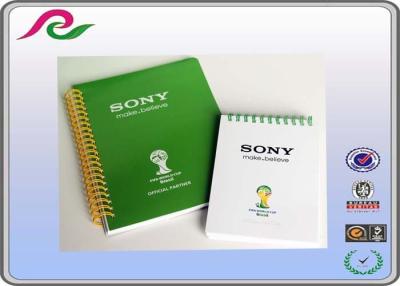 China Legal size lecture notes green offset printing spiral bound notebooks for sale