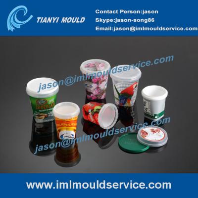 China 250g-1000g thin wall plastic packaging boxes mould, IML plastic cups with lids mould for sale