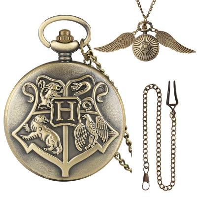 China Antique Necklace Chain Gifts Ball Shaped Steampunk Clock HP Movie Theme Quartz Pocket Watch For Men Women Kids for sale