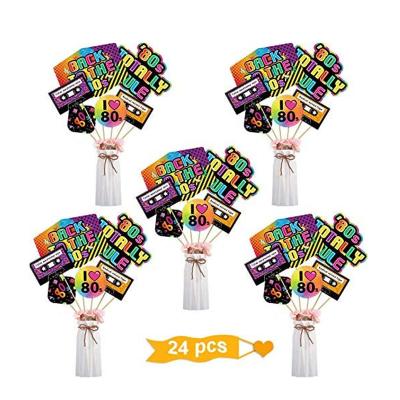 China 80s Rock 80s Rock 24pcs Kids Birthday Party Decorative Vase Sticks For Table for sale