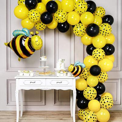 China Newest Cute Birthday Party Decoration Supplies Balloon Set For Kid Bee Foil Balloon High Quality Latex for sale