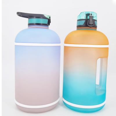 China Large Sustainable Sports 1 Gallon Water Bottle With Time Markings 128OZ Water Jug BPA Free Motivational Large Leakproof Water Bottle for sale