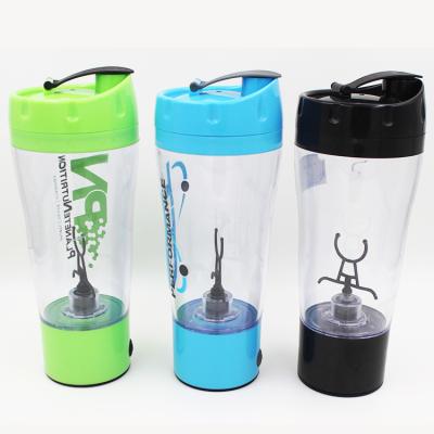 China Viable Powerful Electric Mix Plastic Electric Shaker Bottle For Protein Mixer BPA Free Shaker Cup 450ml Water Bottle for sale