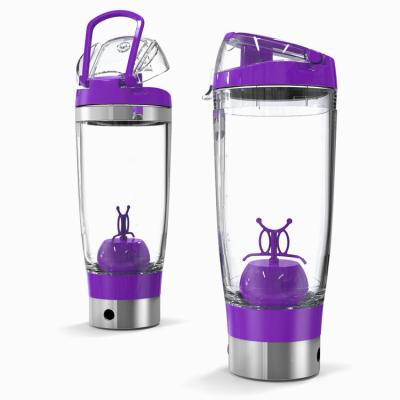 China Stored USB Rechargeable Stainless Steel Magnetic Force Electric Shaker Bottle for sale