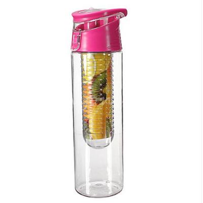 China High Quality Custom Stocked Plastic Waterbottles With Fruit Infuser for sale