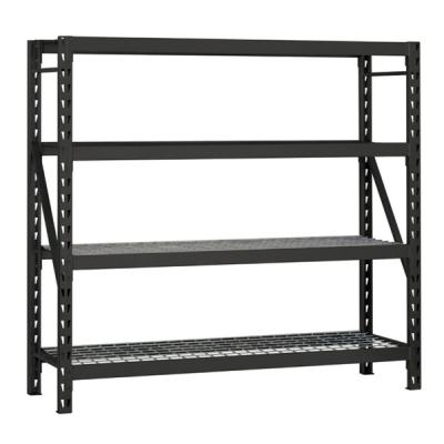 China P455X910 4-Tier Black Metal Wire Shelf Storage Organizer Shelving Units for sale