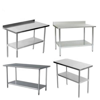 China 1.0~1.5mm WT-3084B, stainless steel work tables for kitchen with backsplash for sale