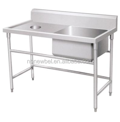 China Without Faucet SK-1-1500L Good Quality Size Stainless Steel Sink Rack Custom Kitchen Sink for sale