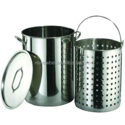 China NEWBEL Modern S/Steel Fried Pot &drained Basket Stainless Steel Turkey Fried Pot for Hospitality Equipment for sale