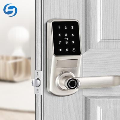 China tuya electronic digital app wifi ttlock deadbolt wifi home office aluminum alloy fingerprint smart door locks for sale