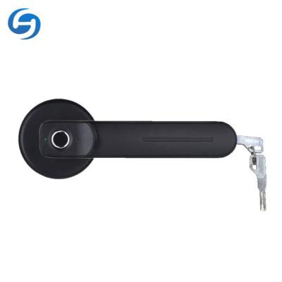 China Huiyou Desktop Simple Design Fingerprint 130 Smart Lock Bedroom Handle With Keys Outdoor Indoor Use for sale