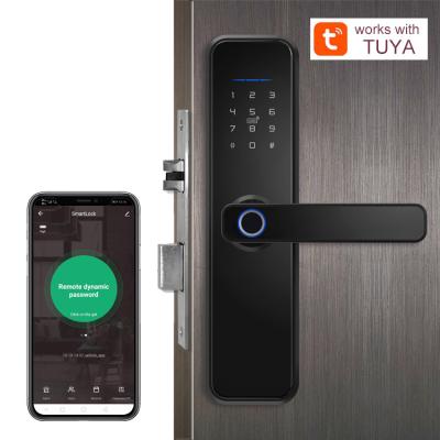 China Huiyou Office Security Fingerprint X5 Digital Smart Keyless Door Lock Waterproof With Tuya App for sale