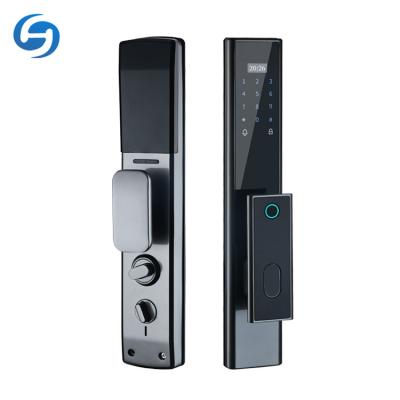 China Office Huiyou fingerprint password tuya entry self door lock DF2 smart smart wechat unlock with doorbell for sale