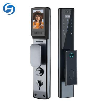 China Huiyou smart office wifi fingerprint card code access DF2 door lock with camera bell function for sale