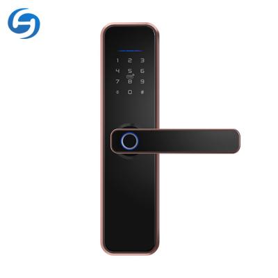 China Hot sale X5 Huiyou office deadbolt door lock wifi smart tuya biometric passcode control with keys for sale